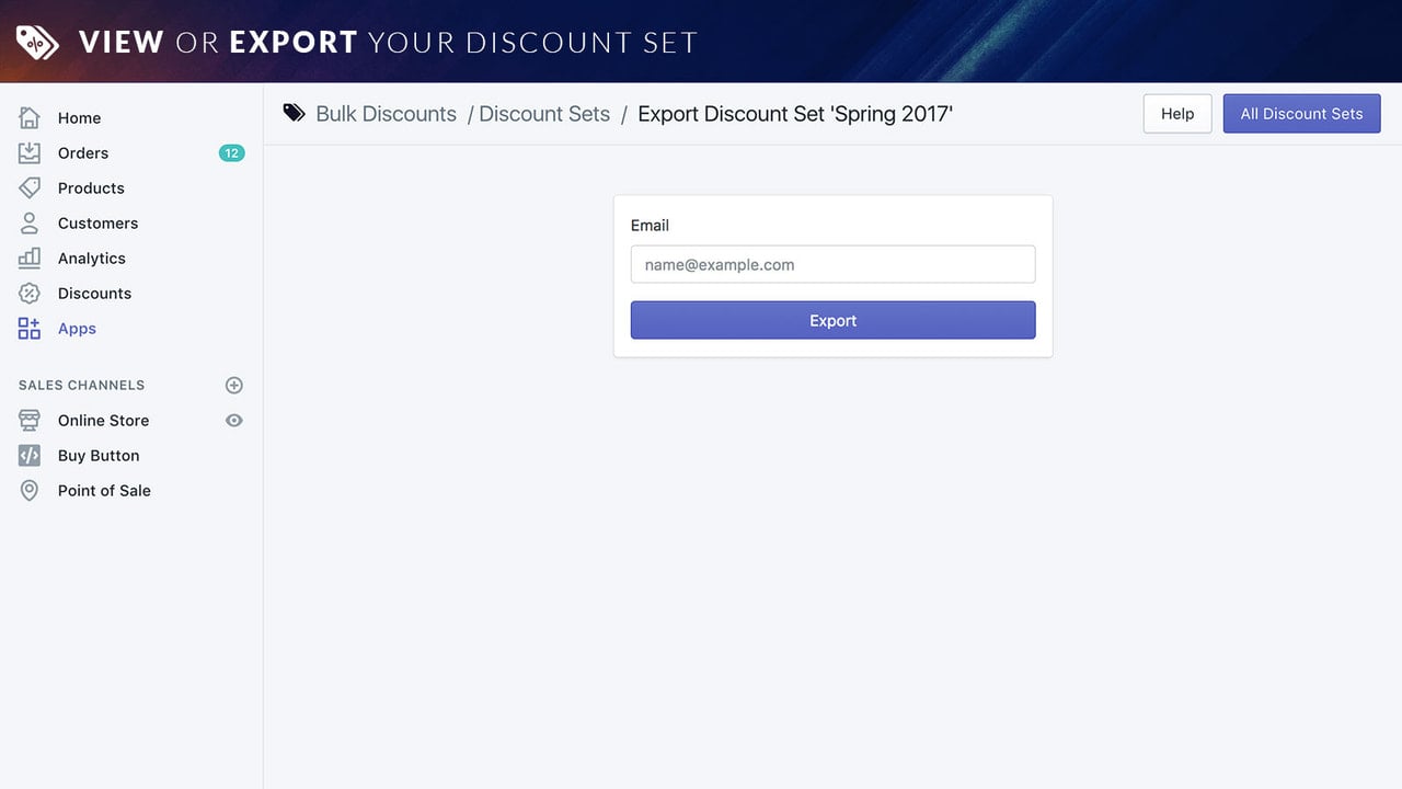 Export CSV files of your discount sets
