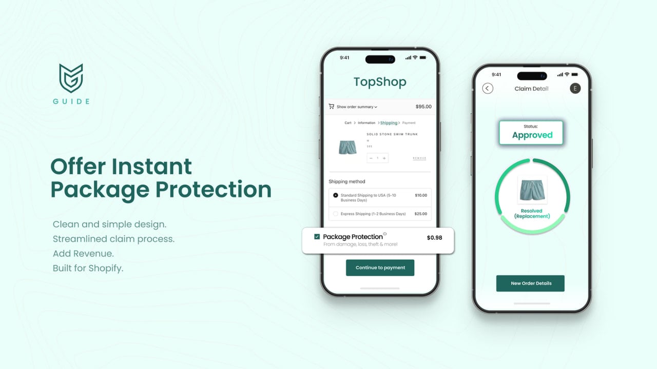 Add revenue w/ Guide Shipping Insurance & Instant Resolutions
