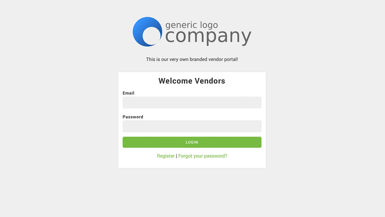 Vendor Portal Login