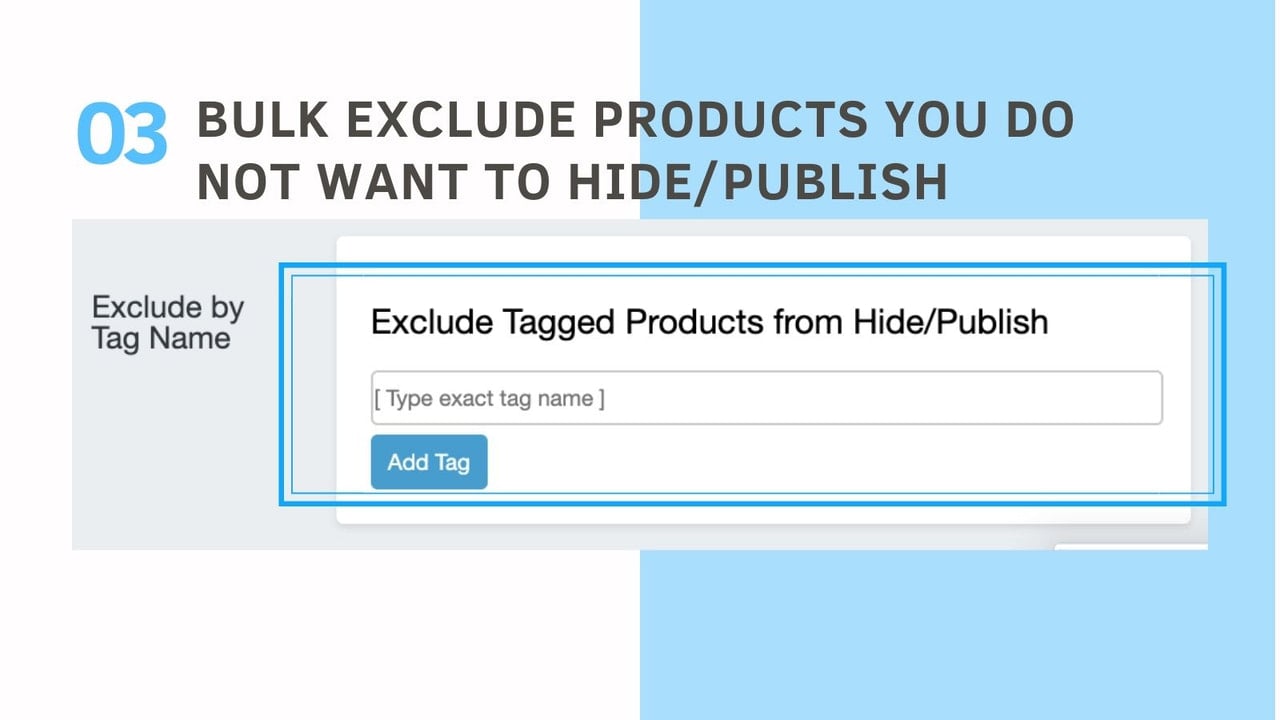 Bulk exclude products you want the app to ignore shopify app