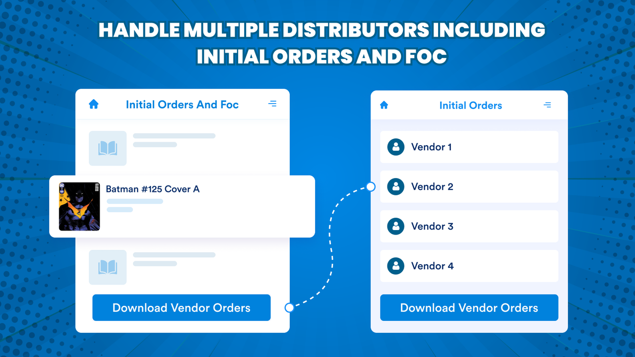 Handle multiple distributors including initial orders and FOC.