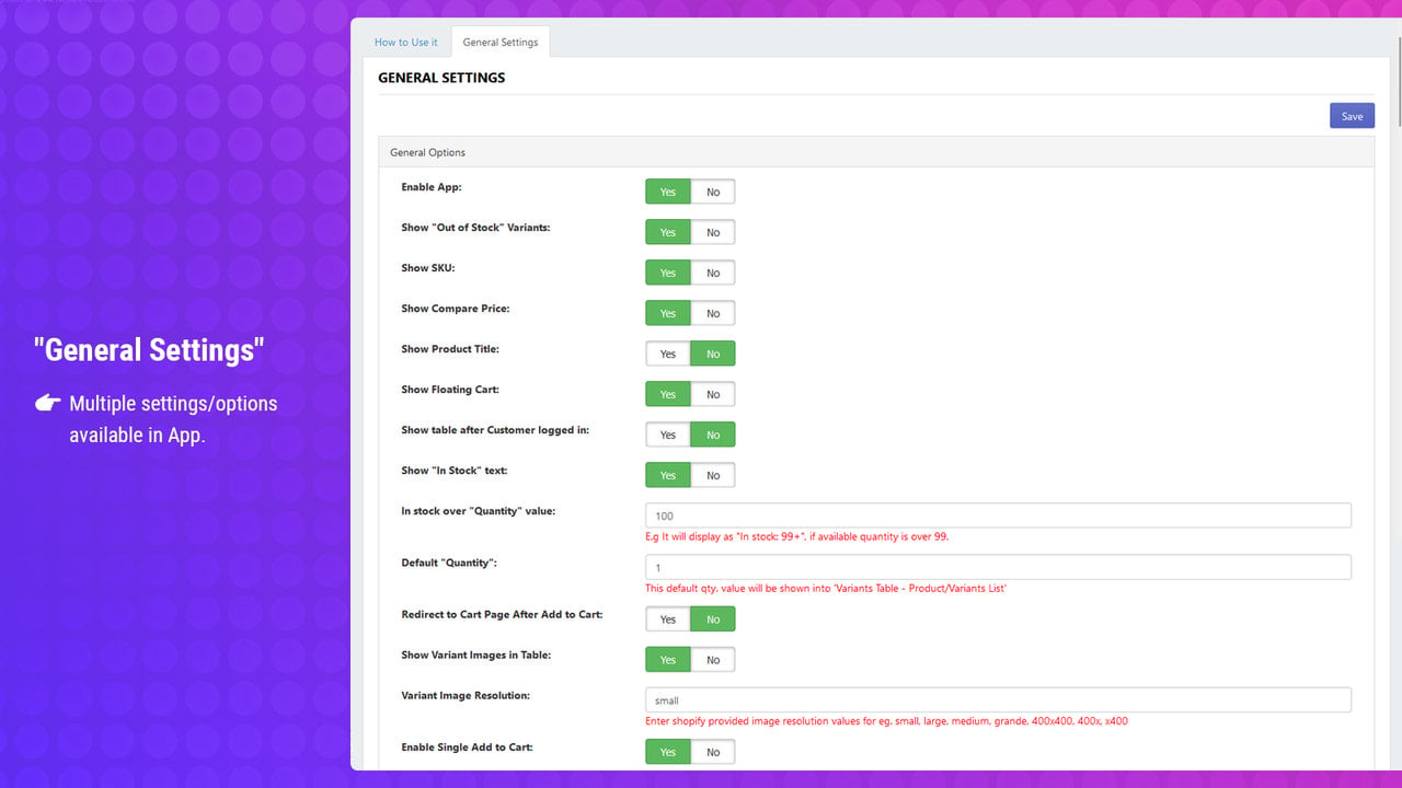 General Settings