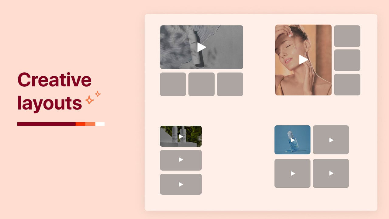 Creative layout for product videos