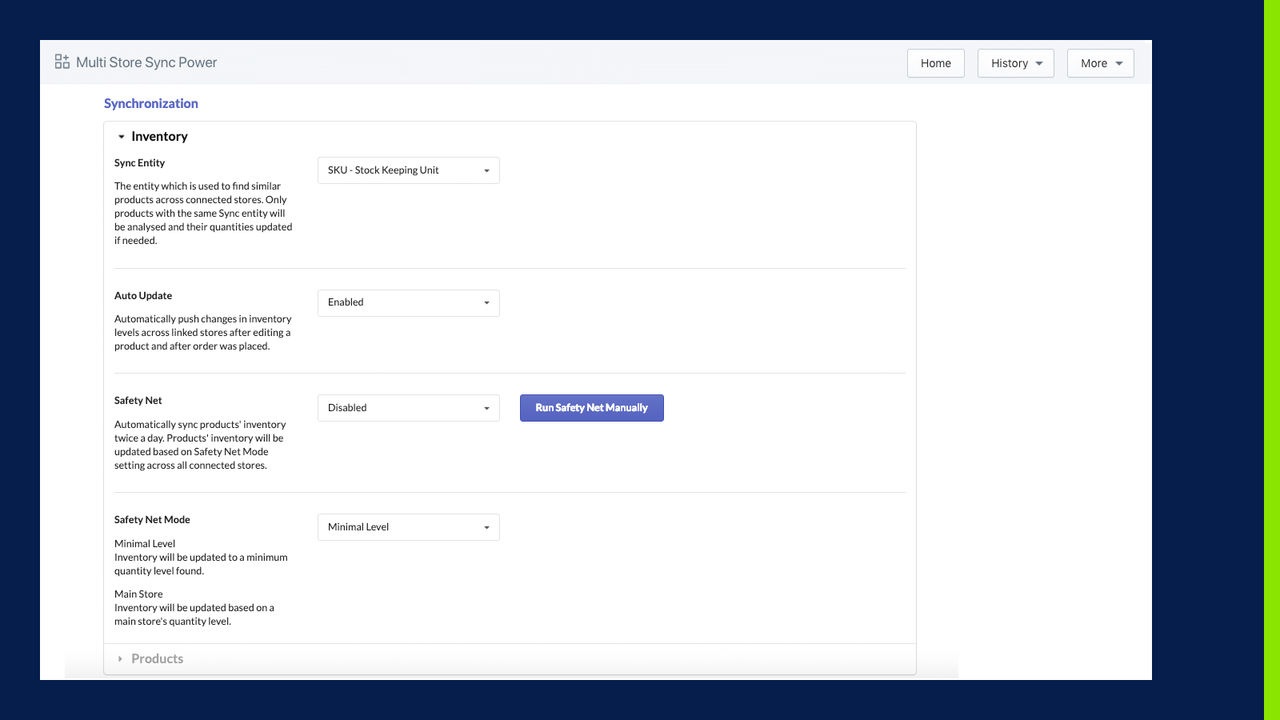 Sync Power Settings for Inventory