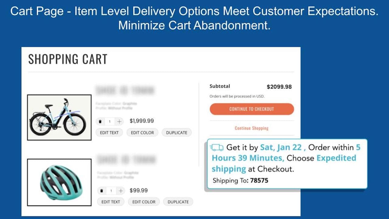 Fenix: Delivery Options on the Cart Page, Reduces Abandoned Cart