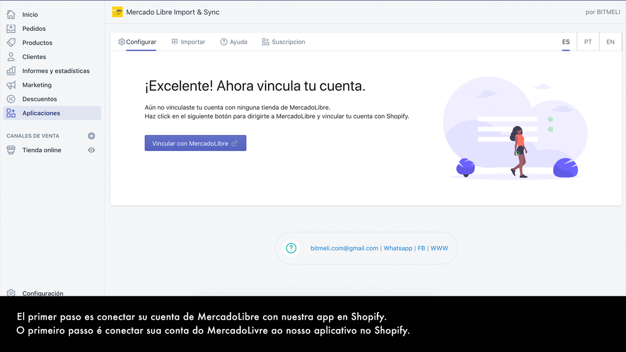 First Step. Link your MercadoLibre Account