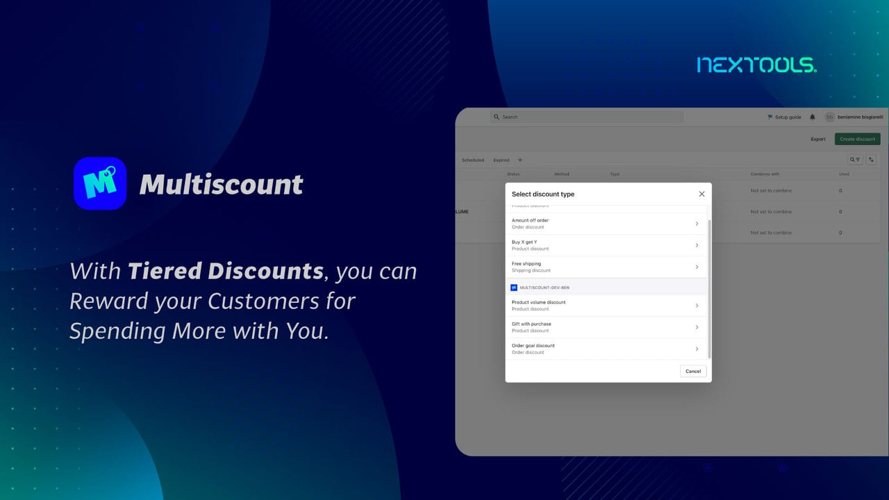 multiscount: stackable and tiered discount