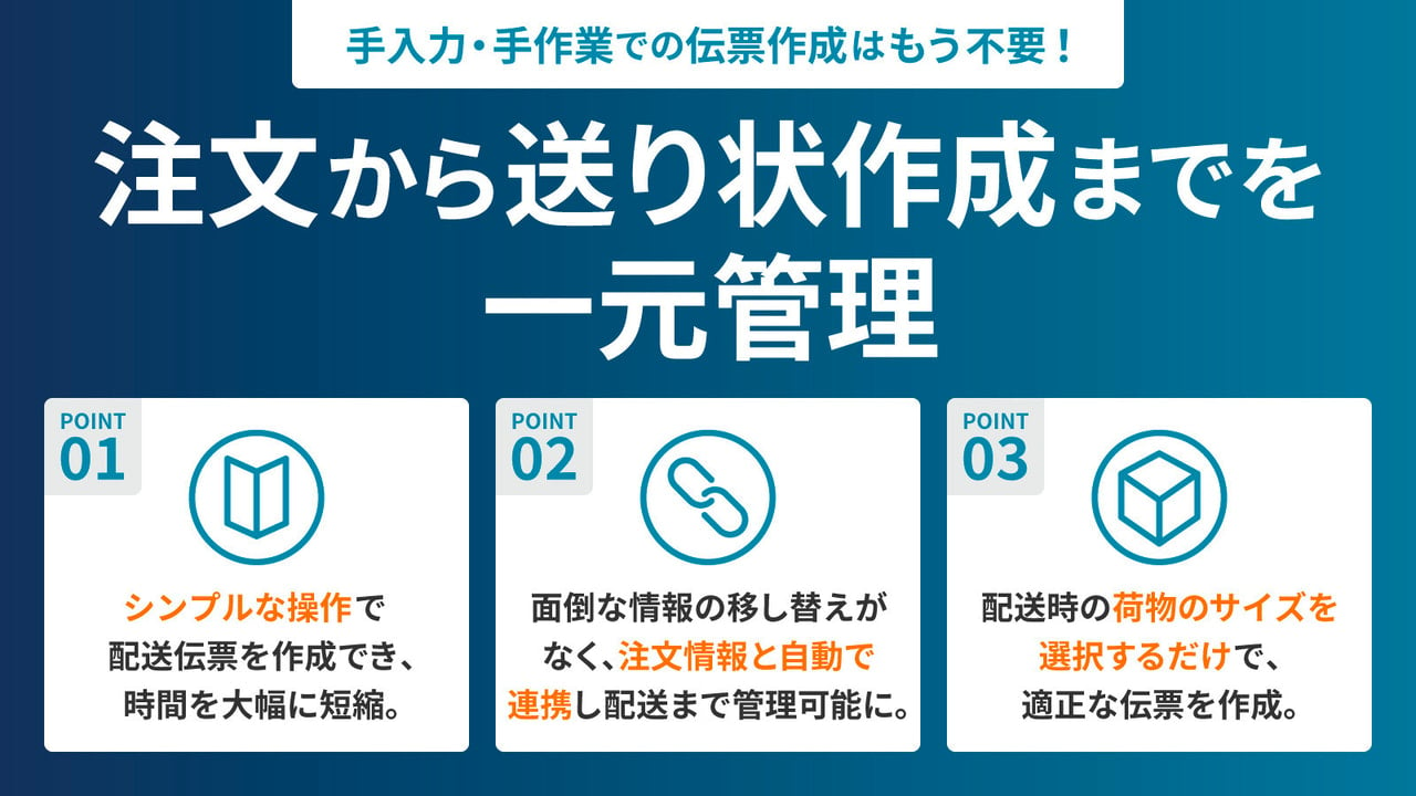 注文から伝票作成までを一元管理