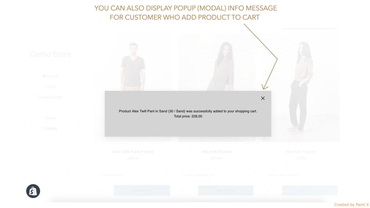 You can show also modal info message about added product to cart