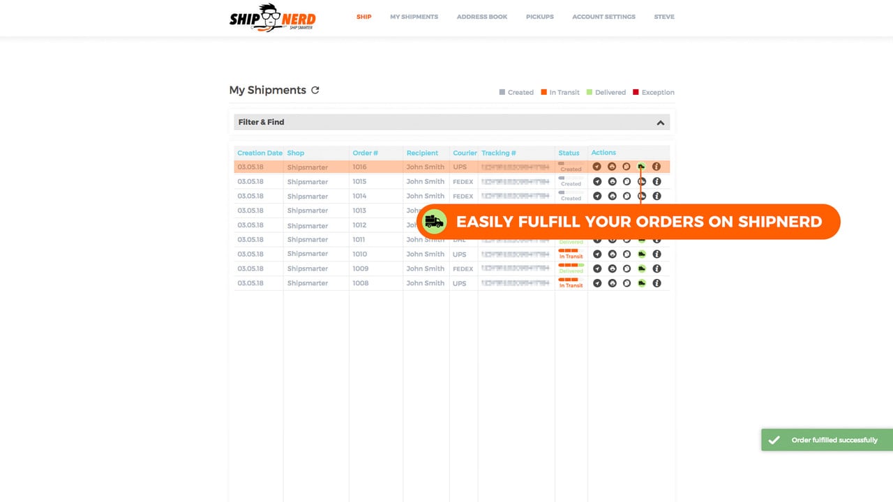 Easily create labels & fulfill orders on ShipNerd