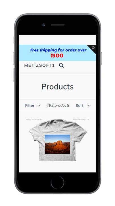 Easy shipping bar demo Step 1