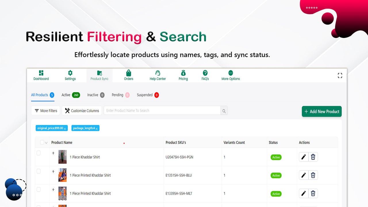 filter and search for tiktok shop