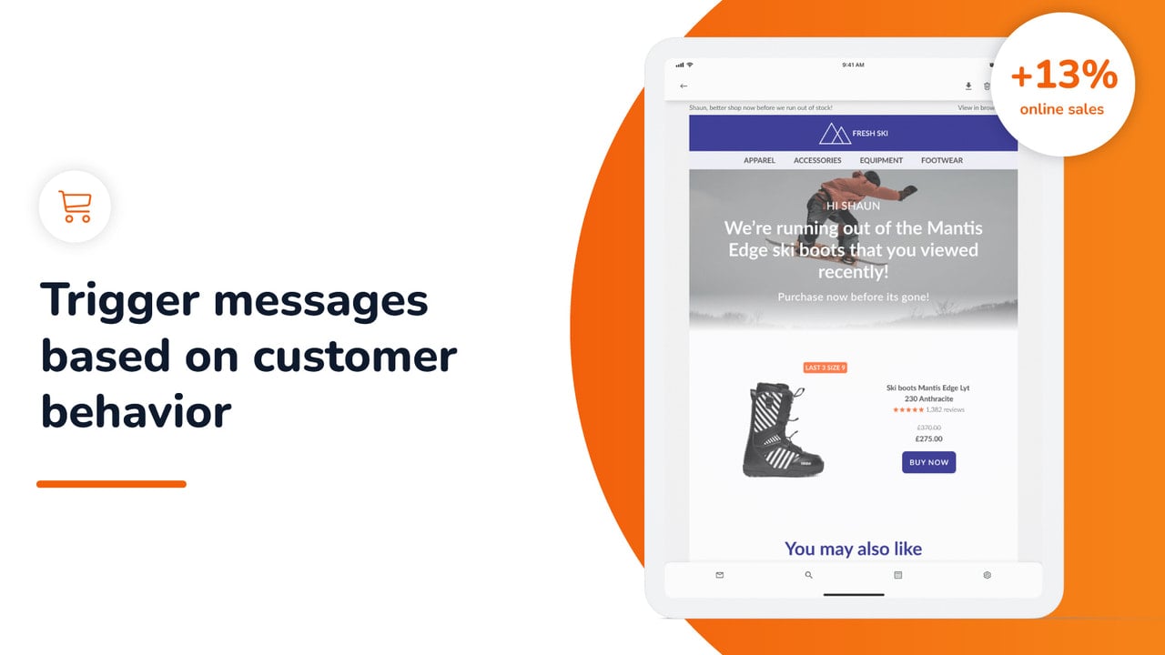 Trigger messages based on customer behavior