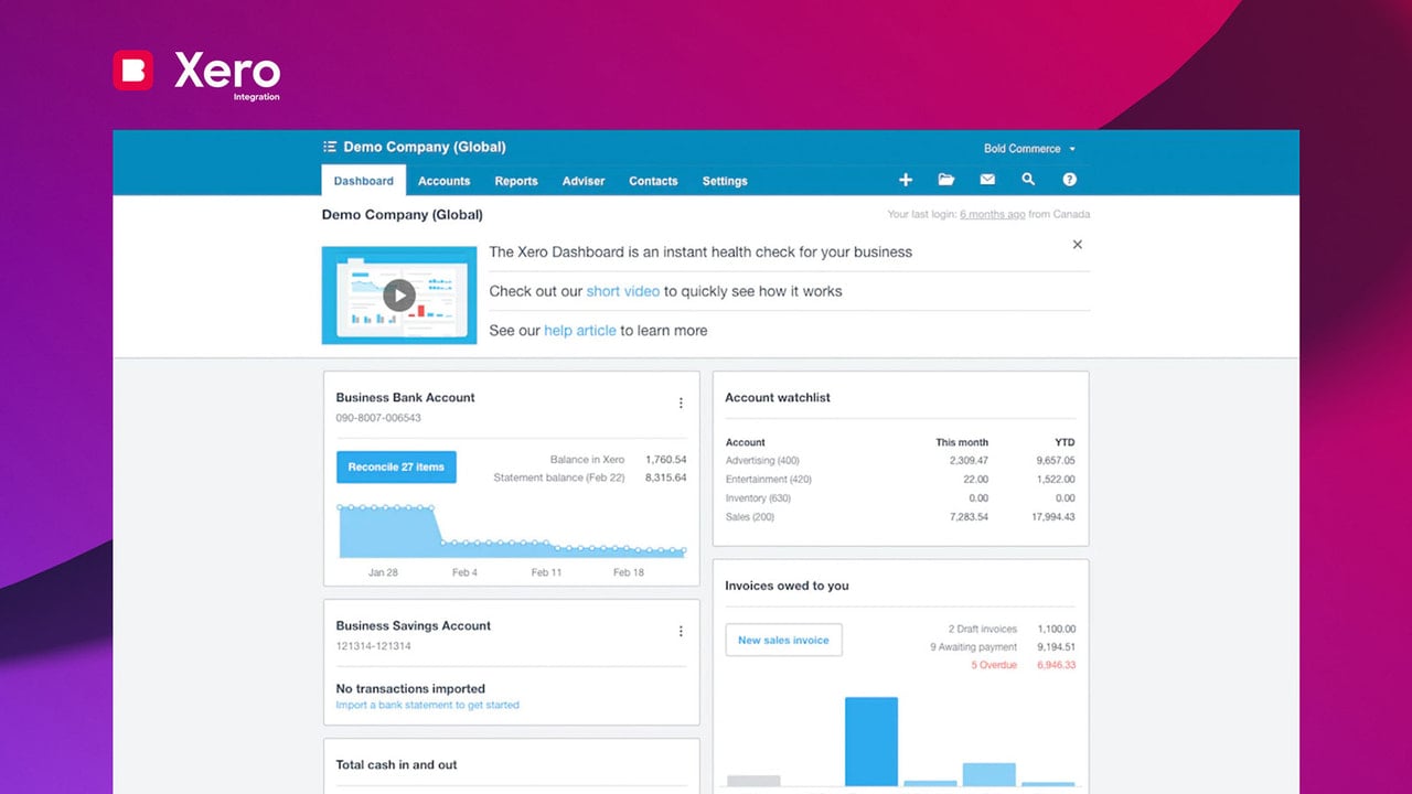 Xero Dashboard