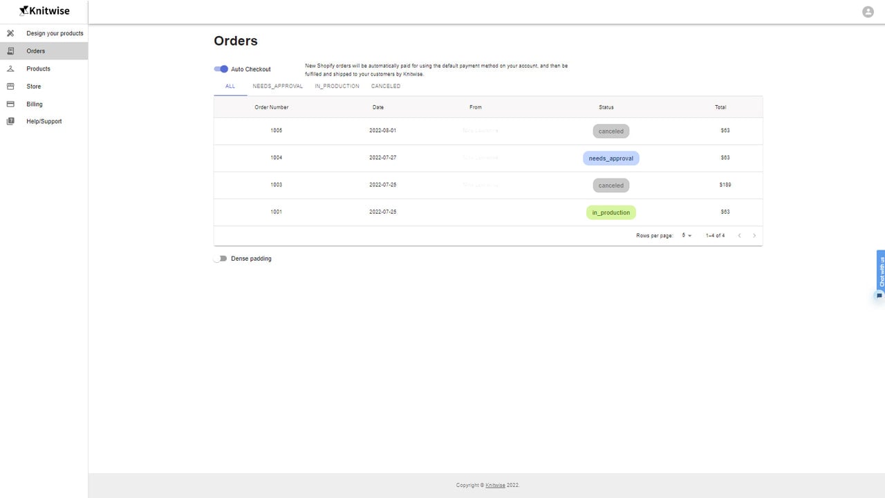 Order section --order management