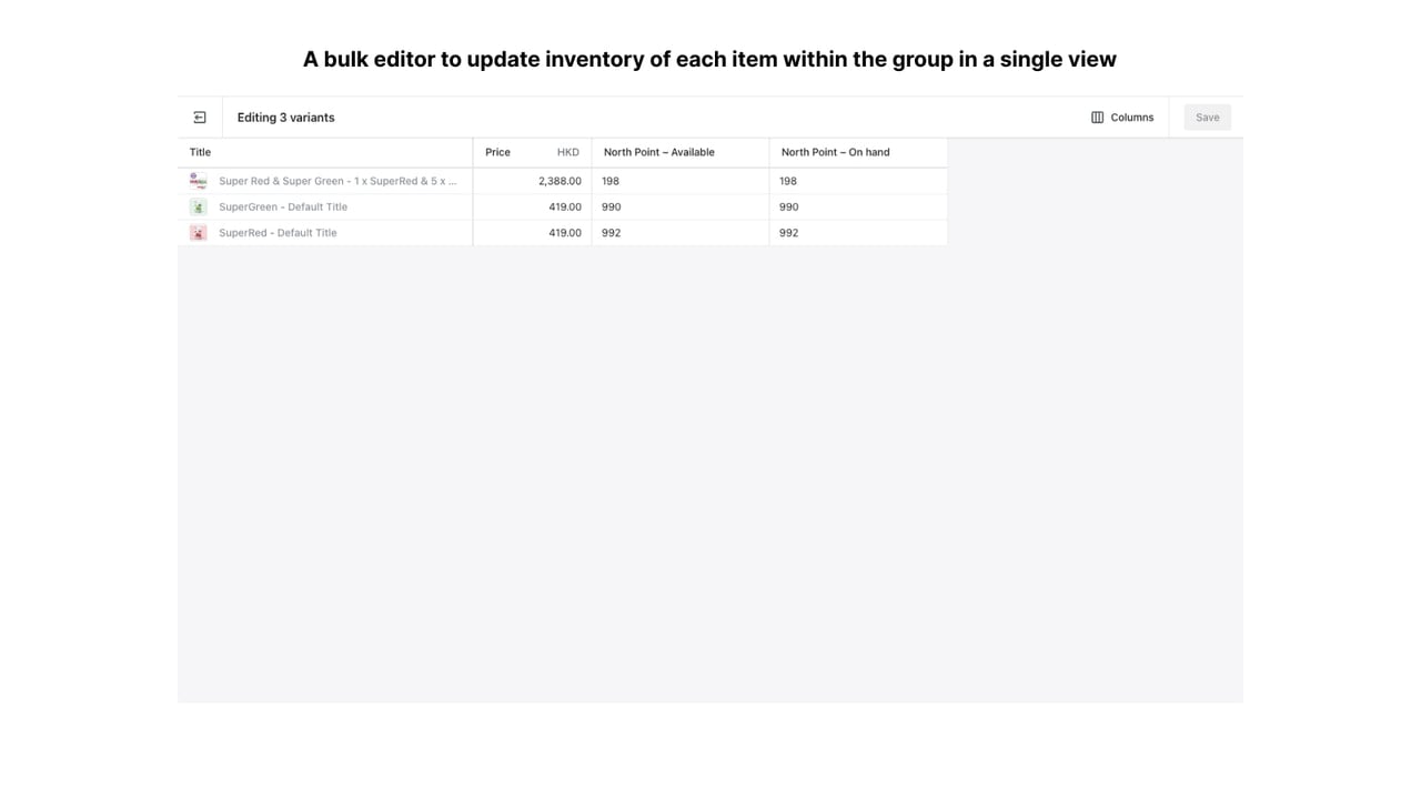 SimpleSync Shopify's inventory