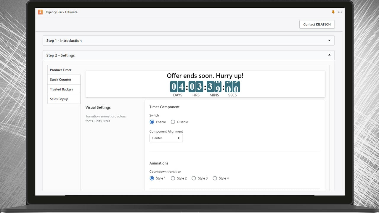 countdown timer for high conversion by urgency, social proof