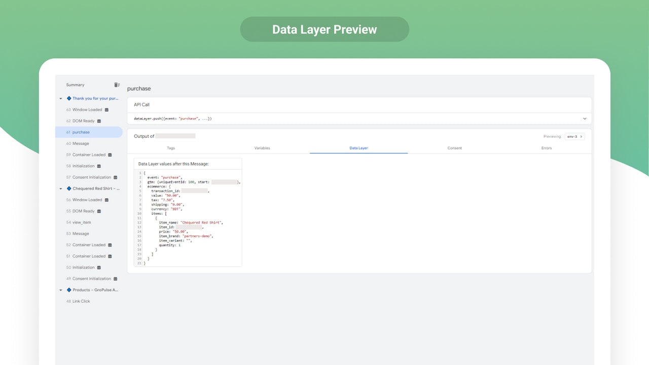 data layer preview