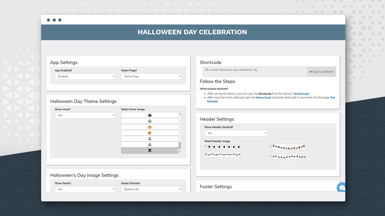 Dashboard Settings