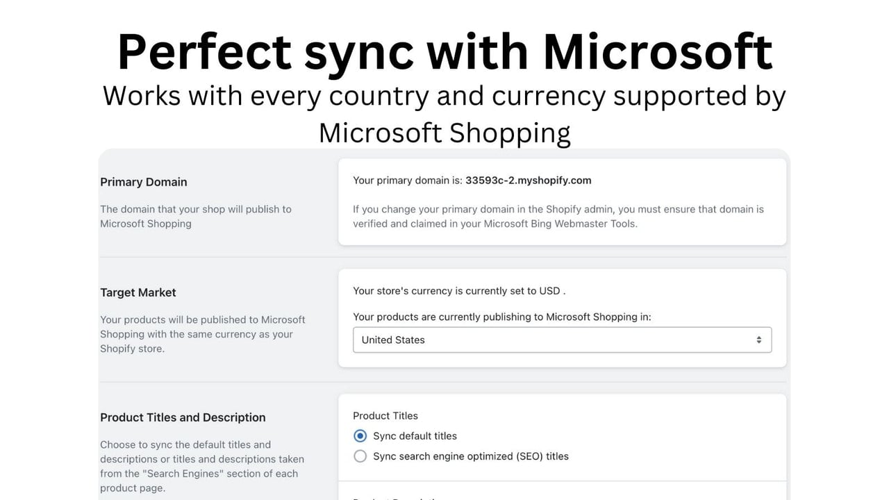 EasyFeed Microsoft Shopping Feed Sync