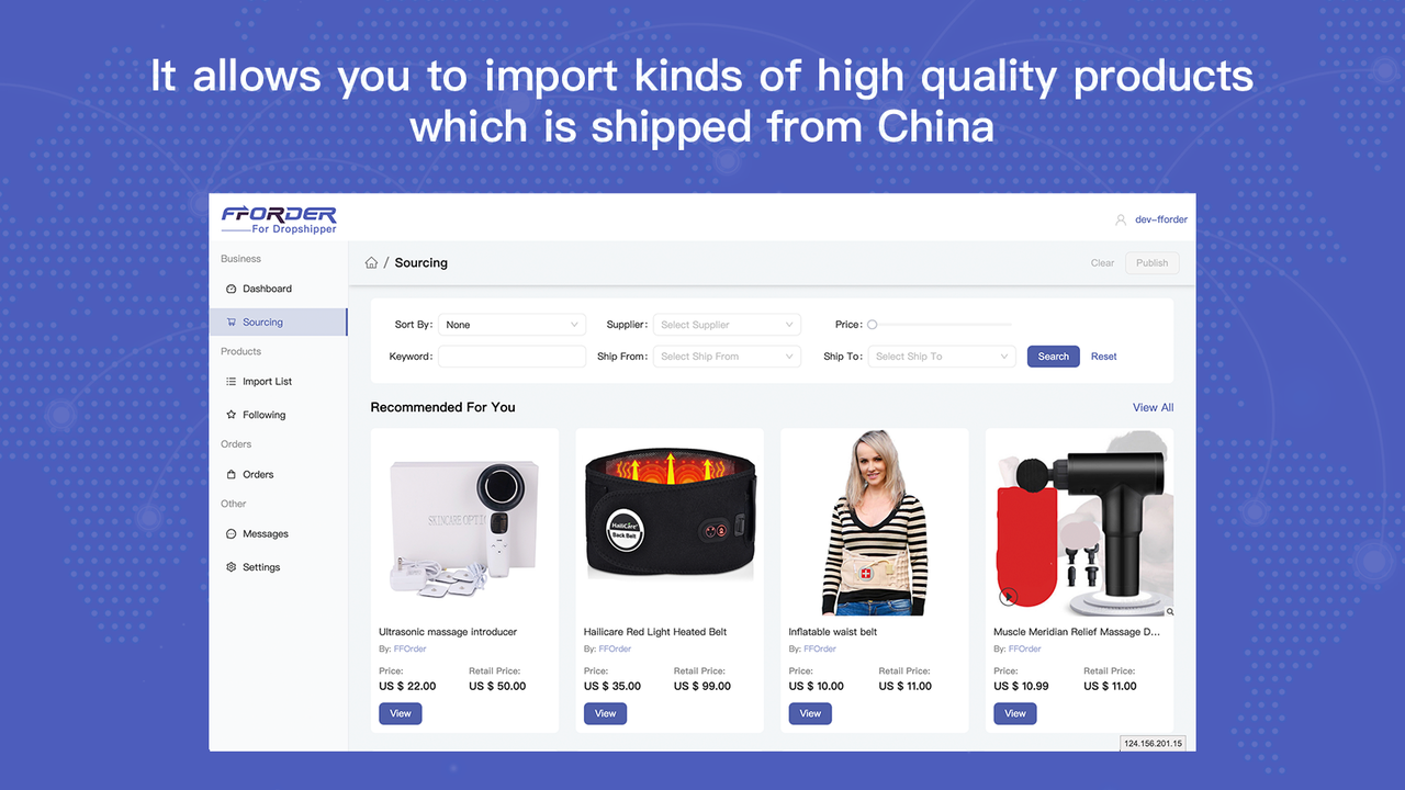 It allows you to import kinds of high quality products which is