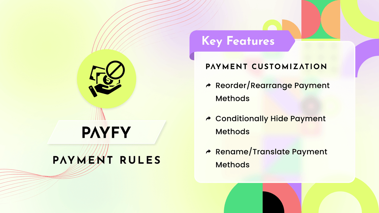 Payment control at checkout to hide, rearrange or rename.