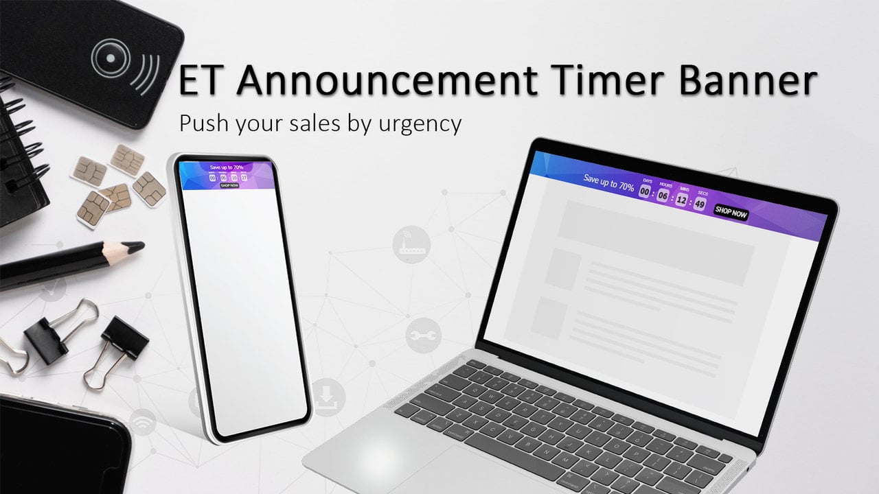 ET Announcement Timer Banner shopify app cover image