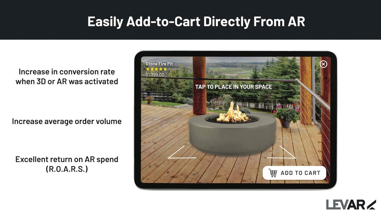 Easily add-to-cart directly from Augmented Reality