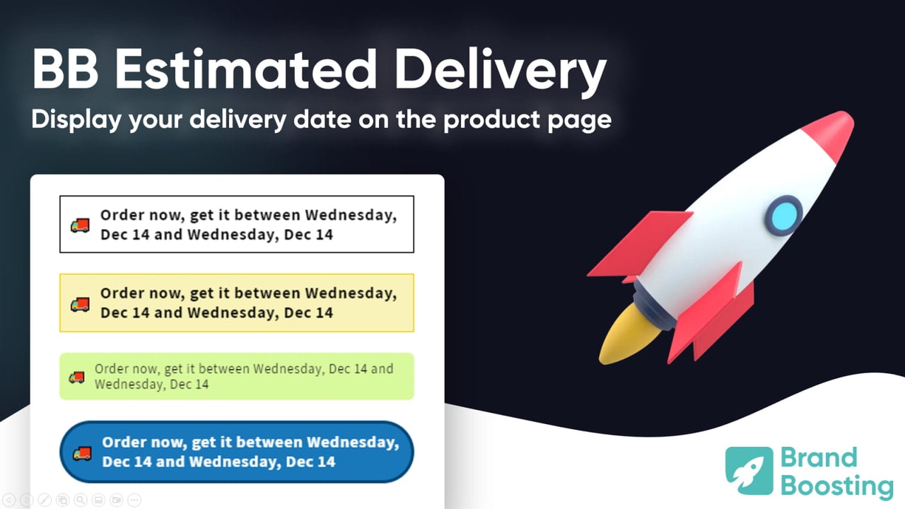 Display your delivery date on the product page