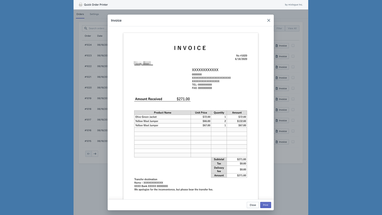 invoice