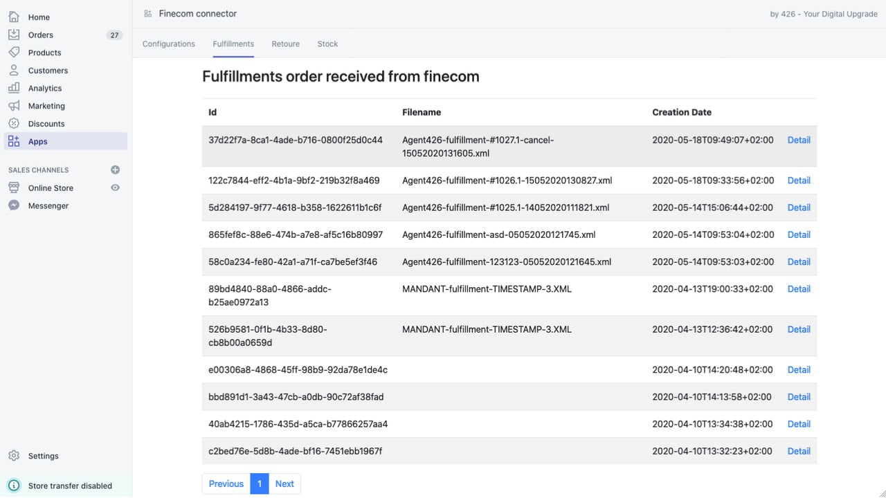 Visualize your different orders' states in a convenient way