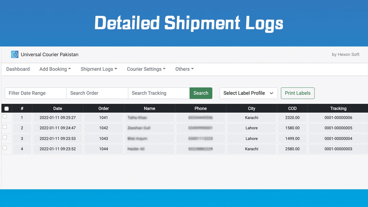 Shipment Logs