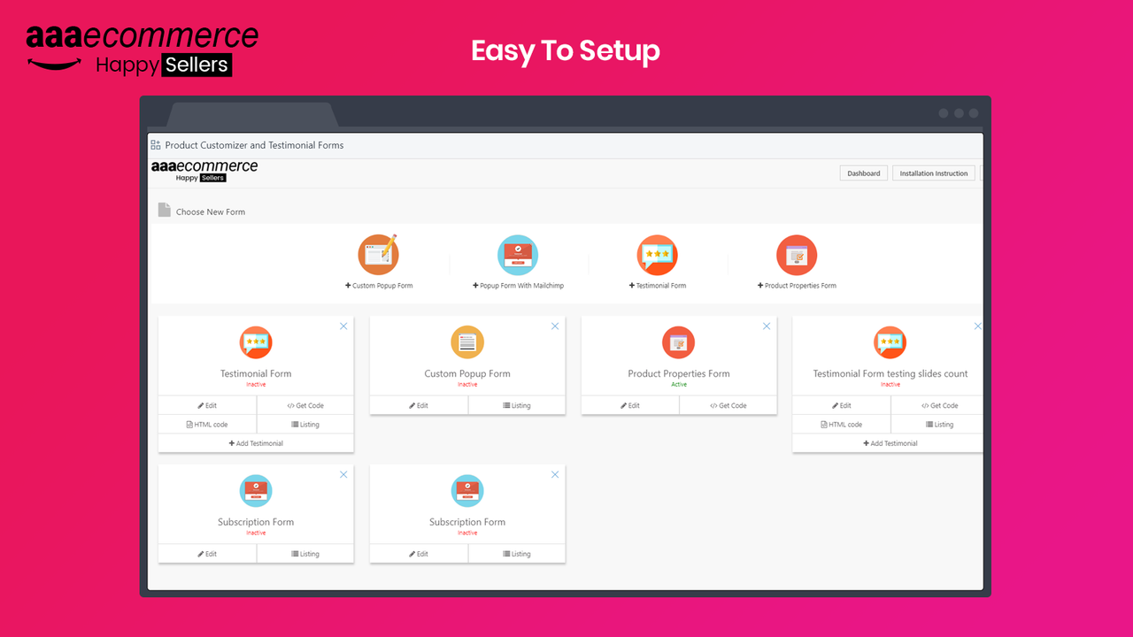 Product Option Field and Testimonial Form