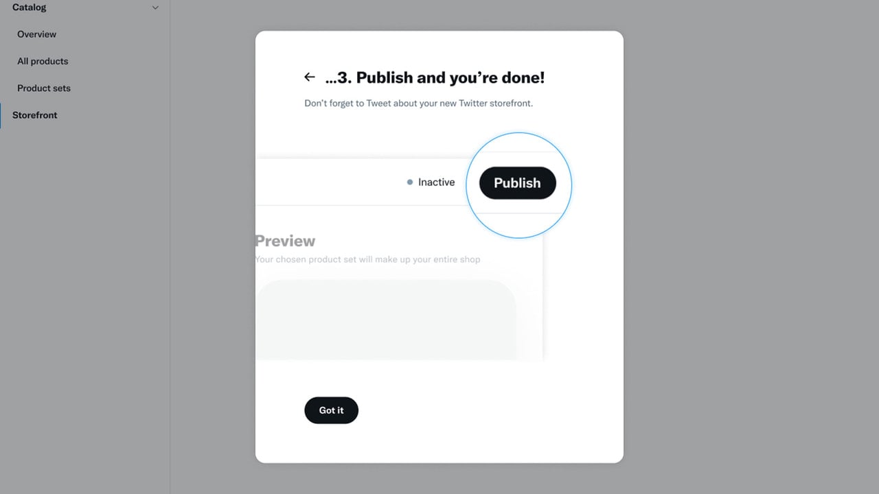 Publish your X storefront