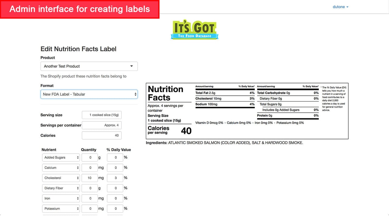 FDA 2018 horizontal nutrition facts label