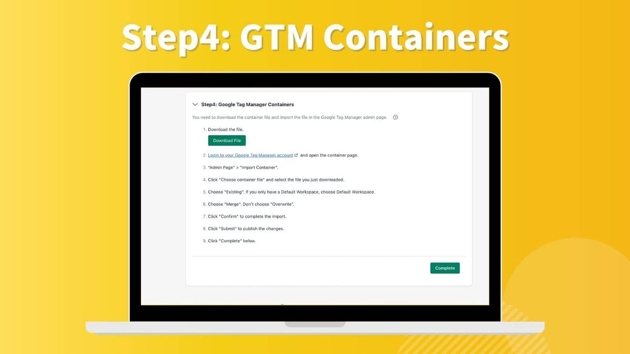 Pafit Tag Management for GTM Step4 GTM Containers