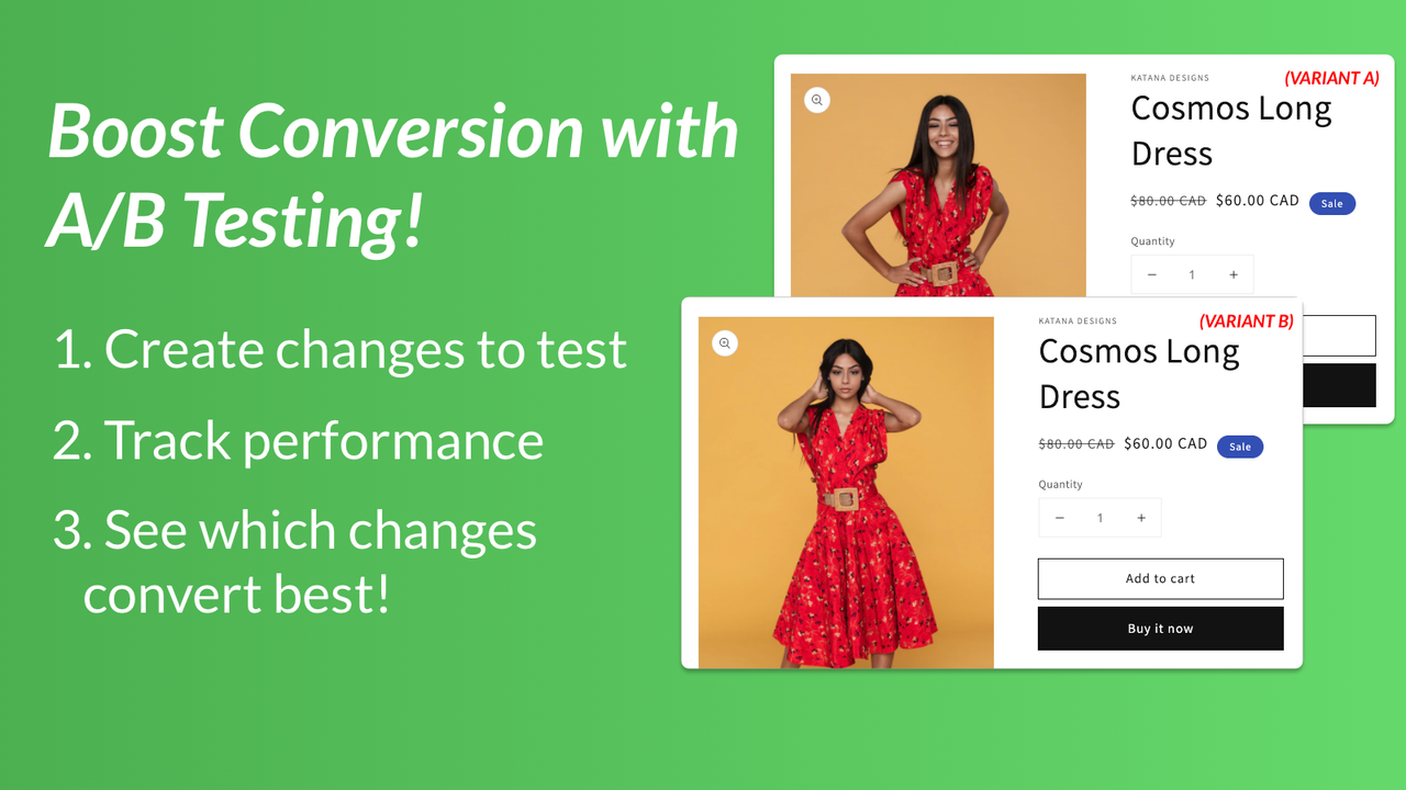 Boost conversion with A/B testing!
