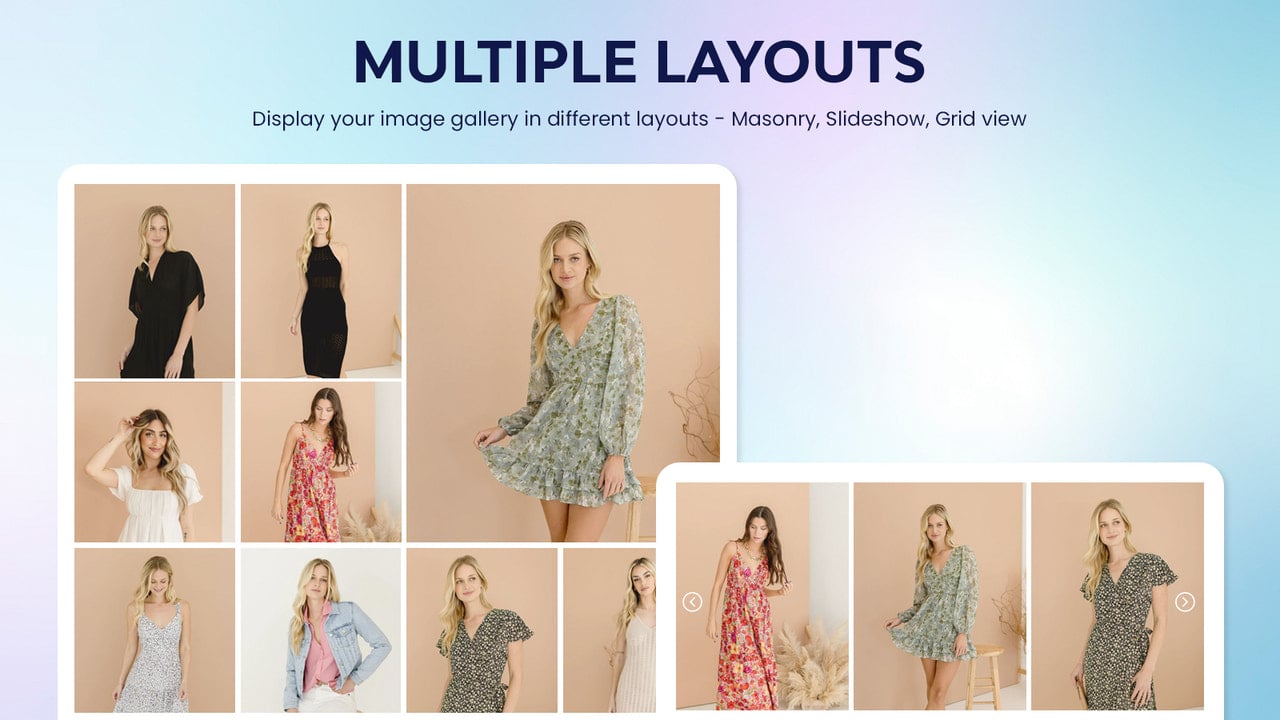 lookbook multiple layouts