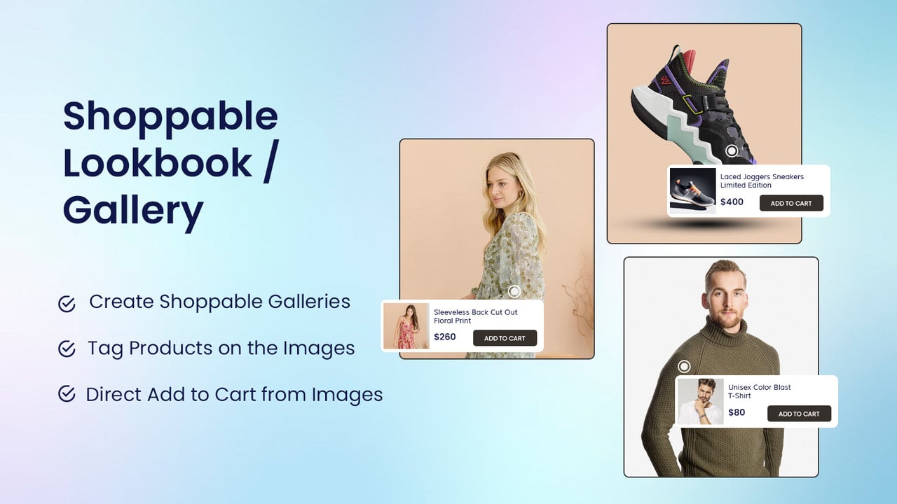 Lookbook shopable gallery