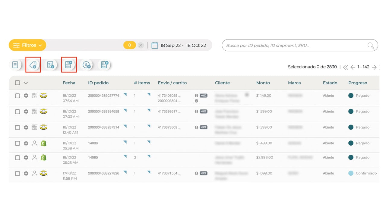 Download shipping labels and electronic invoices from Yuju.