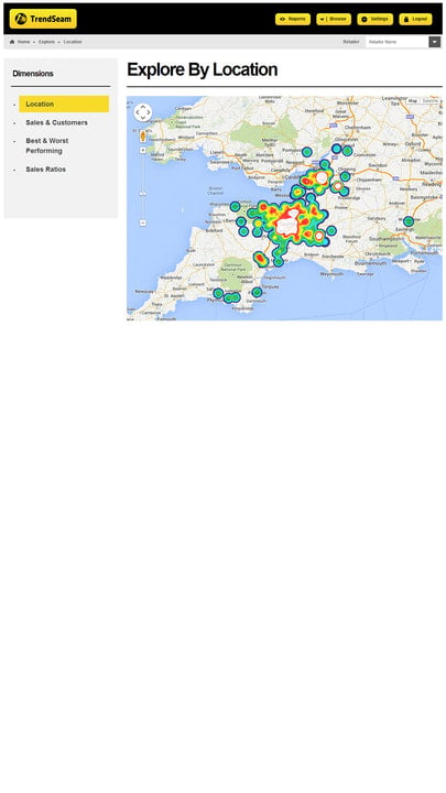 Heatmap of customer sales