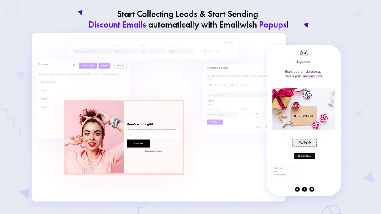 Email Marketing, abandoned cart, popups, chats & reviews shopify