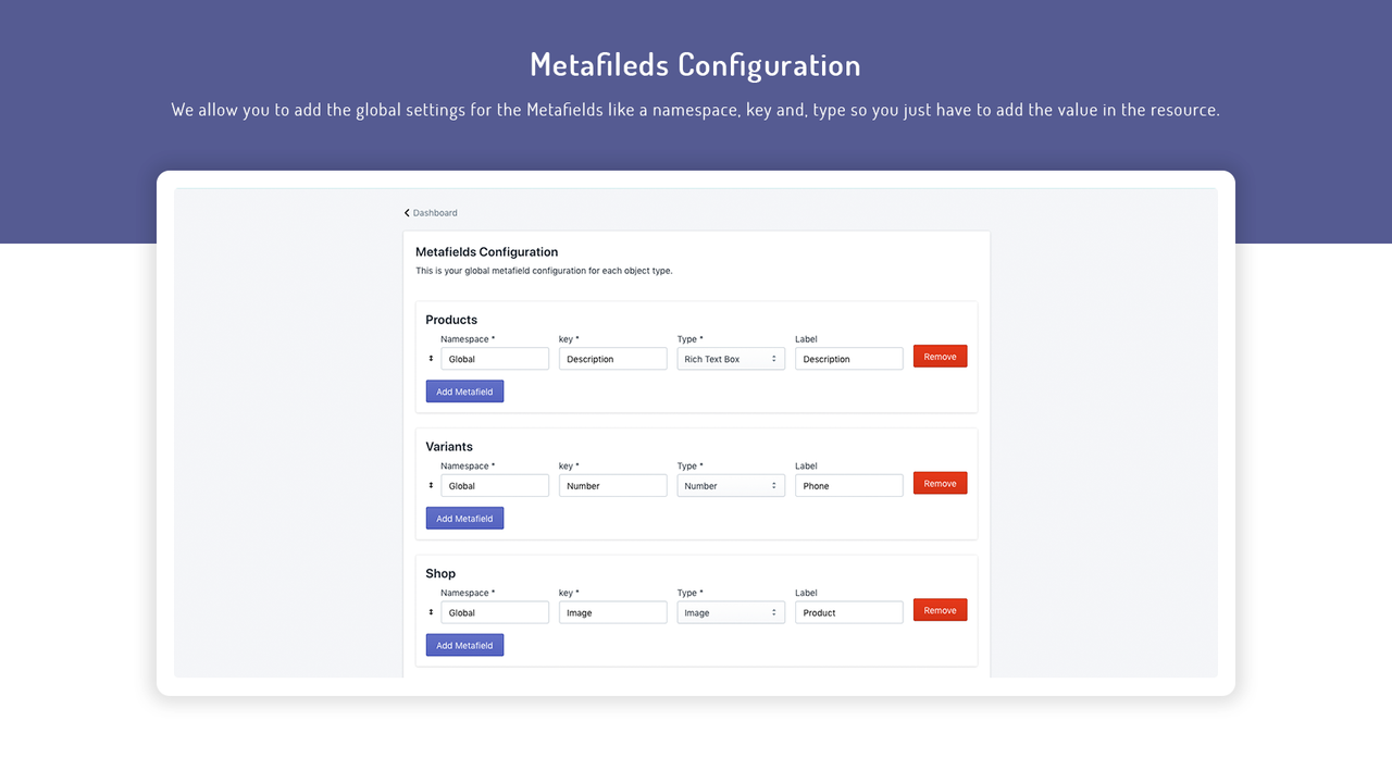 Custom fields editor metafields by CrawlApps