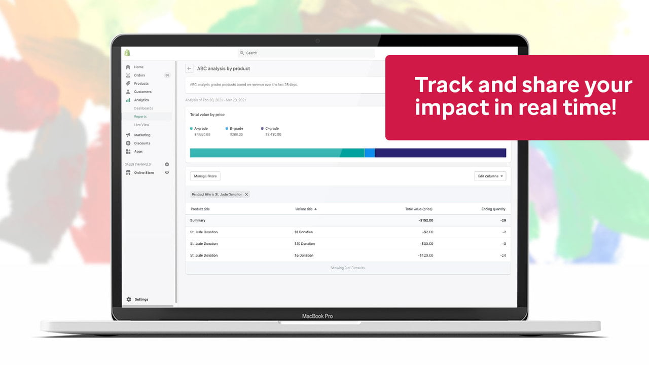 Track and share your impact in real time!