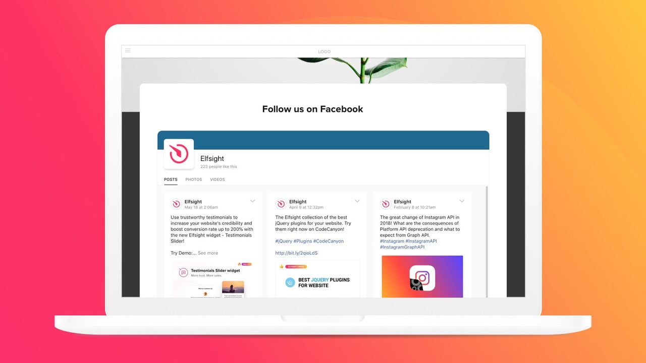 Enjoy a balanced look of Facebook widget with any website design