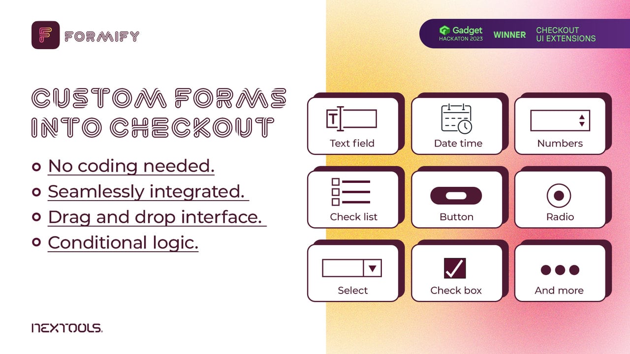 Formify: custom checkout forms