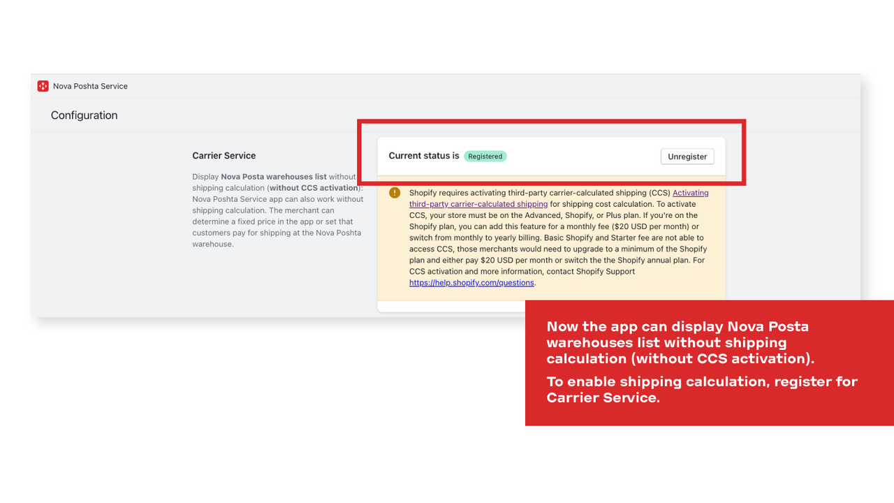 Now the app can display NovaPoshta warehouses list without CCS