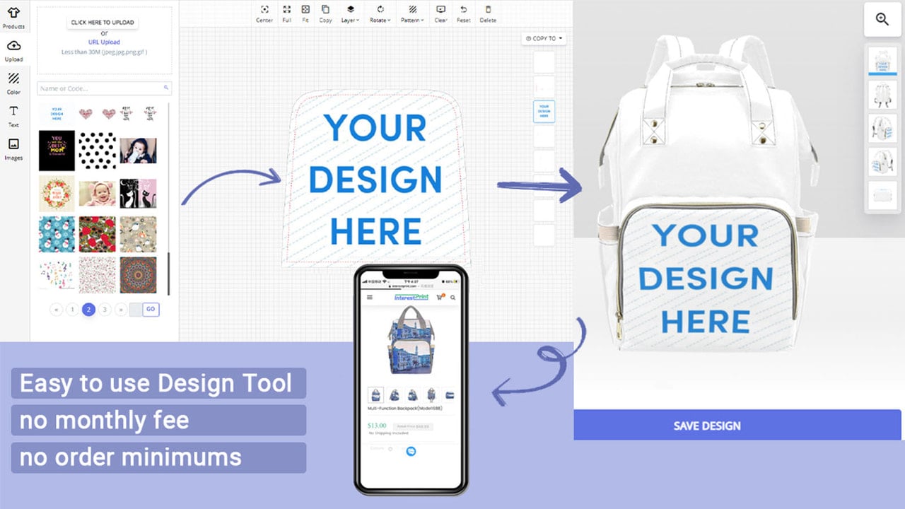 Easy design system, mock-up generator