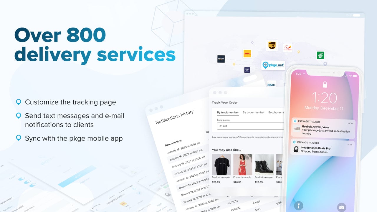 Over 800 delivery services