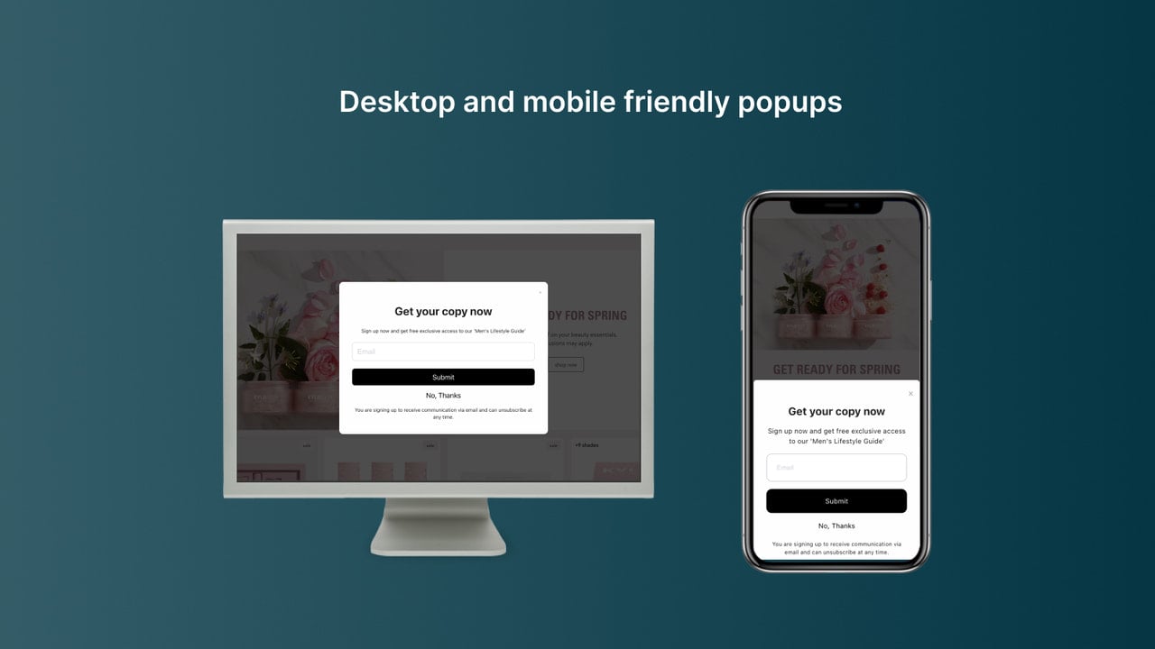 Responsive design for desktop and mobile